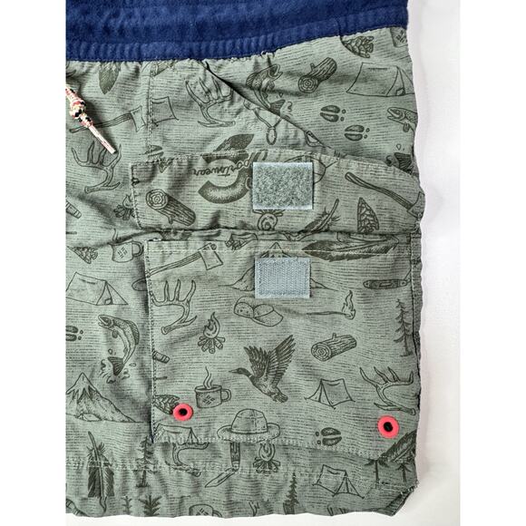 Columbia Womens Hiking Shorts XL Green Organic Cotton Camping Print Outdoor GORP - Picture 6 of 13